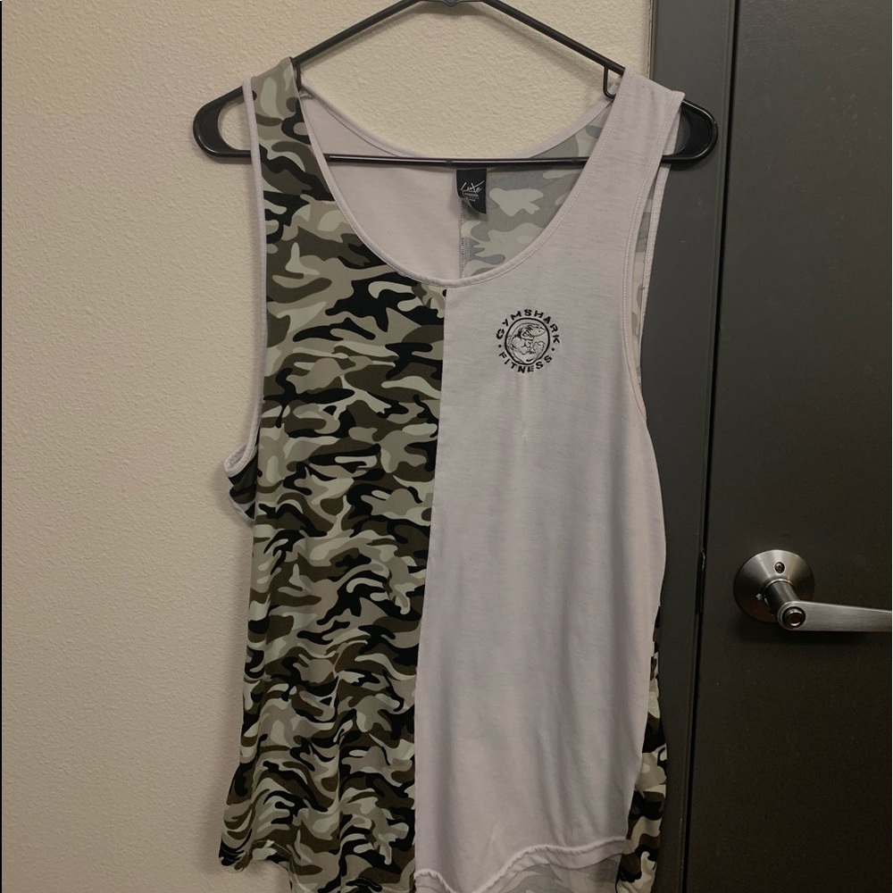 Gymshark Luxe Split Camo Tank Top sz L